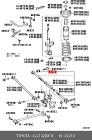 Фото 1/2 4221020010, С-б.зад. TOYOTA KLUGER L/V ACU25/MCU25 4WD 2000-2007