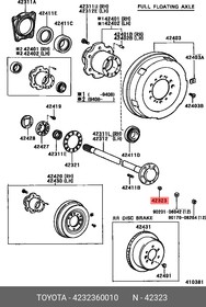 42323-60010, Шайба стопорная TOYOTA