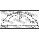0202-S50R, Колодки тормозные (барабанные) | зад прав/лев |