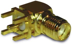 Фото 1/4 132136, Beryllium Copper 1 SMA Board Edge Gold 6GHz -65Уж~+165Уж 50 ё Plugin RF Connectors / Coaxial Connectors ROHS