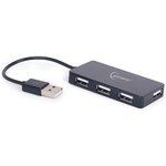 Концентратор USB 2.0 Gembird UHB-U2P4-03, 4 порта, блистер (UHB-U2P4-03)