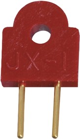 JX-1, Jumper Male Straight Red Jumper 2 Way 1 Row 2.54mm Pitch
