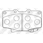 PN1242, Колодки тормозные TOYOTA Land Cruiser (J80) передние (4шт.) NIBK