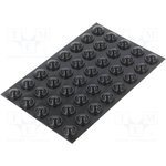 7000052035, Hemispherical PUR Self Adhesive Feet, 15.88mm diameter 19.9mm width