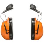 7000038214, H31 Dielectric Earmuffs with Helmet Attachment, 28dB, Black, Orange