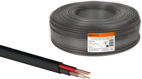 SQ0123-0002, Кабель для видеонаблюдения черный, КВК-П-2 2х0,5 мм² (200м), для наружной прокладки, "VISION"