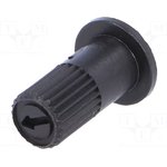 CA6 6025B, Ручка, с юбкой, черный, d6мм, Диам.юбки: 9мм, Совместим с: CА6