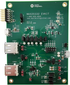 Фото 1/2 MAX20332EVKIT#, Evaluation Board, MAX20332 USB Battery Charger Detector