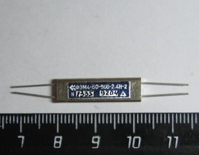 Фильтр электромеханический (ФЭМ или ЭМФ) 500кГц с полосой пропускания 2,4кГц, нижний; №фэм ф 500 \пол\ 2,4/ \\\ФЭМ4-50-500-2,4Н-2\\
