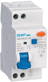 Фото 1/2 Выключатель автоматический дифференциального тока 1п+N C 32А 30мА 4.5кА NBH8LE-40 (R) CHINT 206065