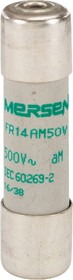 D218204, 50A Slow-Blow Ceramic Cartridge Fuse, 14 x 51mm