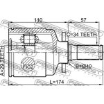 1011-evatlh, Шрус внутренний левый 29x31x34 chevrolet lacetti/optra (j200) 2003-2008