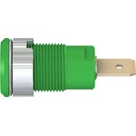 23.3060-25, Green Female Banana Socket, 4 mm Connector, Tab Termination, 32A ...