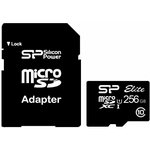 Флеш карта Silicon Power microSD 256GB Elite microSDXC Class 10 UHS-I (SD адаптер)