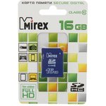 13611-SD10CD16, Флеш карта SD 16GB Mirex SDHC Class 10