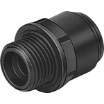 CQ-1/2-18, CQ Series Straight Tube-to-Tube Adaptor, G 1/2 Male to Push In 18 mm ...
