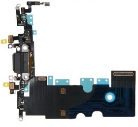 (iPhone 8) шлейф с разъемом зарядки для iPhone 8 черный