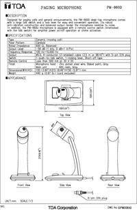 PM660XLR DESKTOP  MICROPHONE TOA 2MT CORD WITH XLR PLUG TOA 487300 main image 1