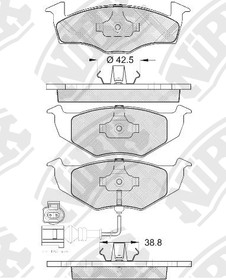 Фото 1/6 PN0113W, Колодки тормозные SKODA Fabia задние