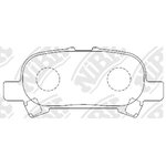 PN0427, Колодки тормозные TOYOTA Avalon задние