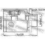 2311-T5ATLH, Шрус внутренний левый 29x47.1x26