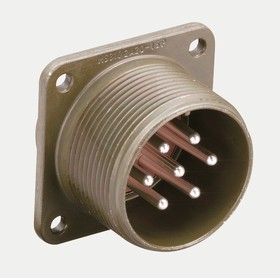 N/MS3102A24-11P, 9 Way Box Mount MIL Spec Circular Connector Receptacle, Pin Contacts,Shell Size 24