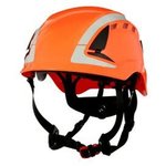 7100175098, X5000 Orange Helmet with Chin Strap, Adjustable, Ventilated
