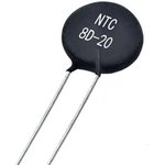 NTC 8D-20, 8- -55-~+200- 6A Straight,P=7.5mm NTC Thermistors