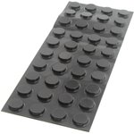 SJ-5744 BLACK, Bumper / Feet, Stick On, Pack 40, Adhesive, 4.1 mm, 19.9 mm ...