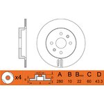 NiBK Диск тормозной (продажа кратно 2шт/цена за 1шт) RN1202