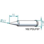 102PDLF07, 0.7 mm Conical Soldering Iron Tip for use with i-Tool