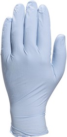 V1400B10007, Blue Powder-Free Nitrile Disposable Gloves, Size 7.5, Medium, Food Safe, 100 per Pack