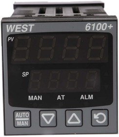 Фото 1/3 P6100-2200-000, P6100 PID Temperature Controller, 48 x 48 (1/16 DIN)mm, 1 Output SSR, 100 V ac, 240 V ac Supply