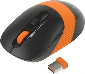 Фото 1/9 Мышь A4Tech Fstyler FG10S черный/оранжевый оптическая (2000dpi) silent беспроводная USB для ноутбука (4but)