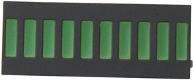 Фото 1/2 HDSP-4850-HIC00, Светодиодная гистограмма, Зеленый, 20 мА, 2.1 В, 1.9 мкд, 10 светодиод(-ов), 25.4мм x 10.16мм