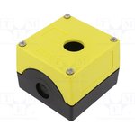 45-410.1401, Switch Enclosure, 85x64x85mm, Black / Yellow, EAO 45 Series