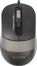 Фото 1/10 Мышь A4Tech Fstyler FM10 черный/серый оптическая (1600dpi) USB (4but)