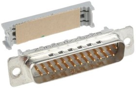 Фото 1/6 8225-6009, Conn D-Subminiature M 25 POS 1.27mm IDT RA Cable Mount 25 Terminal 1 Port