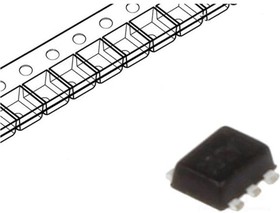 Фото 1/3 TPD4E001DRLR, ESD Protection Diodes / TVS Diodes 4-Channel +/- 15KV ESD Protection Array