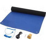 STW434010, Коврик настольный, ESD, L: 1,2м, W: 0,6м, Thk: 2мм, голубой (темный)