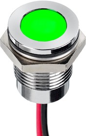 Q14F5CYYRG02E, Многоцветные панельные индикаторы, Красный, Зеленый, 14 мм, R 20мА, G 20мА, R 2V, G 2.2V
