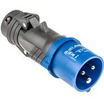 0 520 42, HYPRA IP44 Blue Cable Mount 2P + E Industrial Power Plug ...