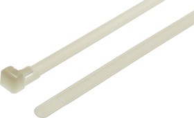 131-22519 REL250-PA66-NA, Cable Tie, Releasable, 250mm x 7.6 mm, Natural Polyamide 6.6 (PA66), Pk-100