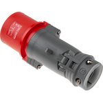 0 529 43, HYPRA IP44 Red Cable Mount 3P + E Industrial Power Plug, Rated At 32A ...