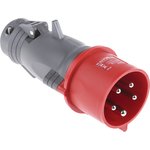 0 529 44, HYPRA IP44 Red Cable Mount 3P + N + E Industrial Power Plug ...