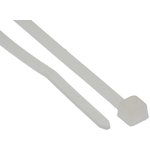 111-02119 T18L-PA66-NA, Cable Tie, 205mm x 2.5 mm, Natural Nylon, Pk-100
