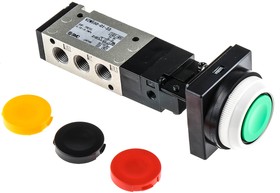 Фото 1/3 VZM550-01-33, Push Button 5/2 Pneumatic Manual Control Valve VZM500 Series, Rc 1/8, 1/8in, III B