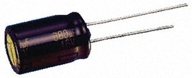 EEUFC0J122L, Электролитический конденсатор, 1200 мкФ, 6.3 В, Серия FC, ± 20%, Радиальные Выводы