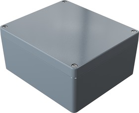 01232011, Aluminium Standard Series Grey Die Cast Aluminium Enclosure, IP66, IK09, Grey Lid, 232 x 202 x 111mm