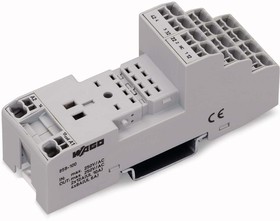 Фото 1/2 858-100, 14 Pin 250V ac DIN Rail, Screw Fitting Relay Socket, for use with Relay